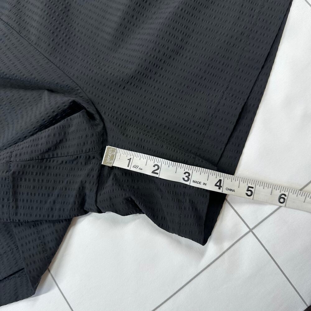 Athleta Shorts Womens 6 Black Textured Brooklyn Nylon Stretch Casual Athletic - Picture 10 of 12